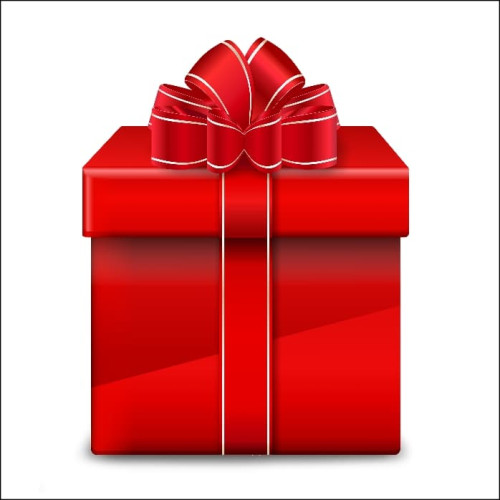 picture of gift wrapped in red