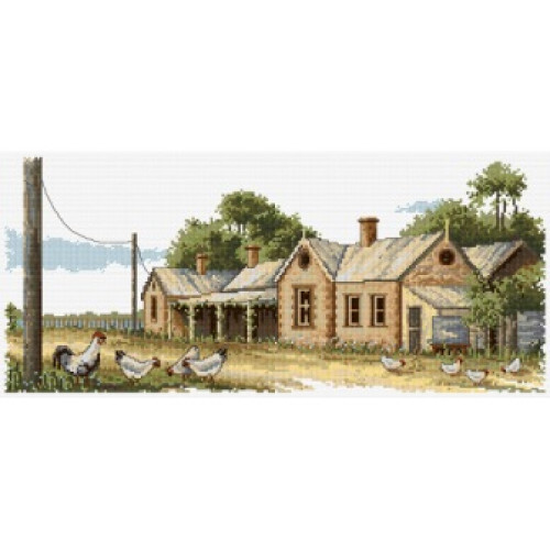 Bush Telegraph cross stitch charts from Country Threads, optional Zweigart aida & DMC thread