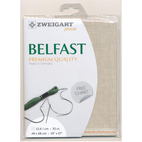 Precut Belfast Linen from Zweigart, linen flax 3609.52