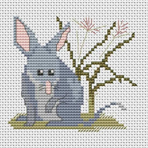 Bilby with Bush Onions counted cross stitch kit or pattern