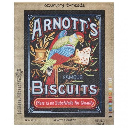 Arnott's Parrot tapestry canvas by Country Threads