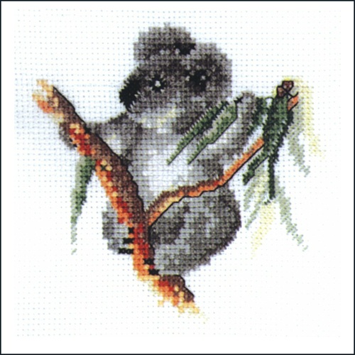 Australiana Baby Koala cross stitch Kit 15 x 15cm