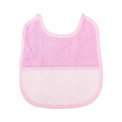 Baby Bib with aida section for cross stitch