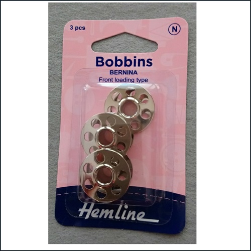 Bernina Bobbins 3 pack metal, 7 hole front loading type