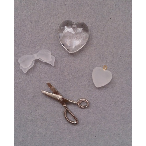 Charms - white and silver colour