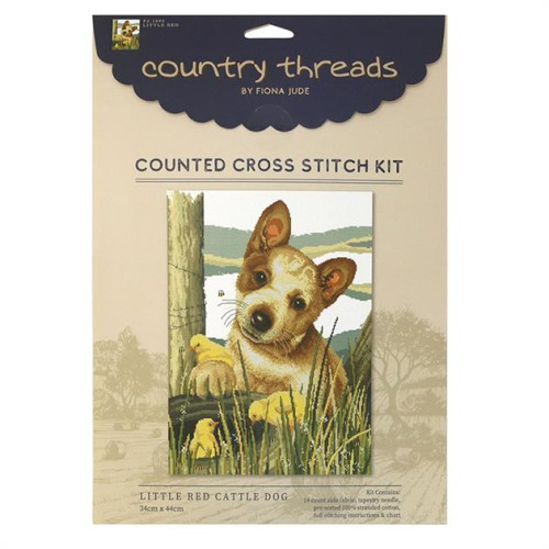 Little Red Cattle Dog 34 x 44cm - cross stitch kit