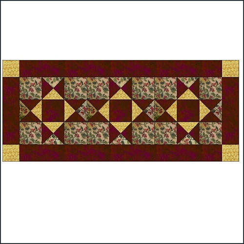 Ohio Star Block Holly Table Runner Pattern