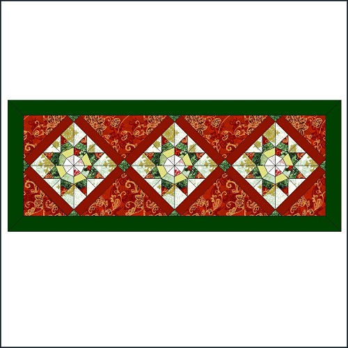 String Star Table Runner Patchwork Pattern