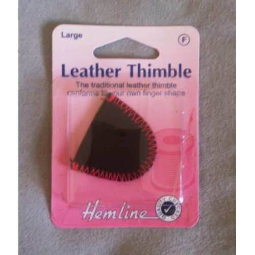 Hemline Large Quilters Leather Thimble 