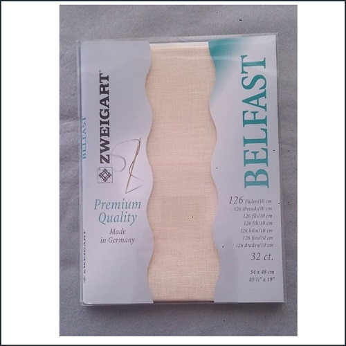 Precut Belfast Linen from Zweigart, Ecru 3609.222