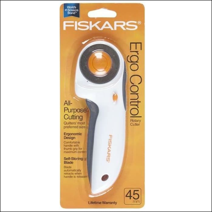 Fiskars 45mm Rotary Cutter - ergonomic - The Craftshops Mall
