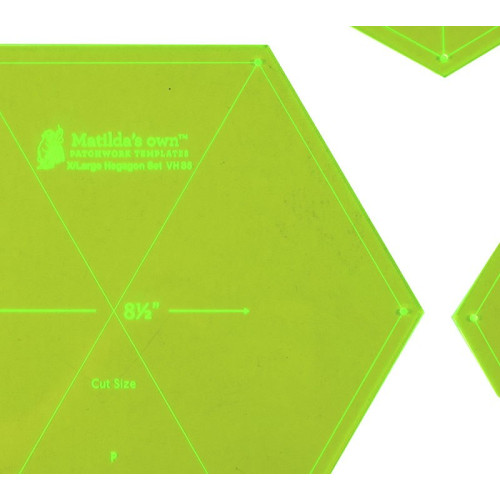 Hexagon Template Set 8.5 inch to10.5 inch
