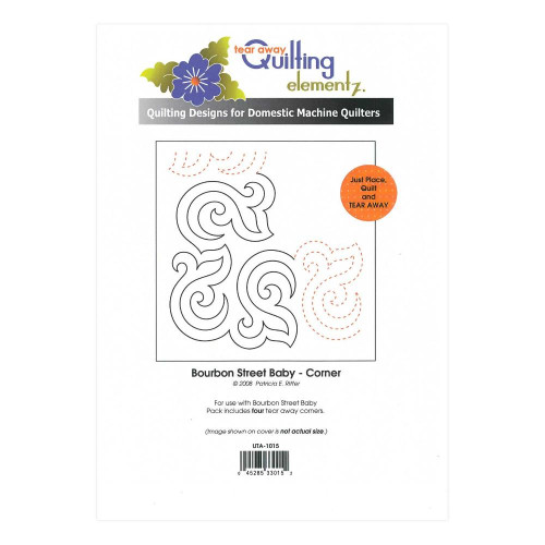 Bourbon Street Baby tear away corner machine quilting papers by Elementz