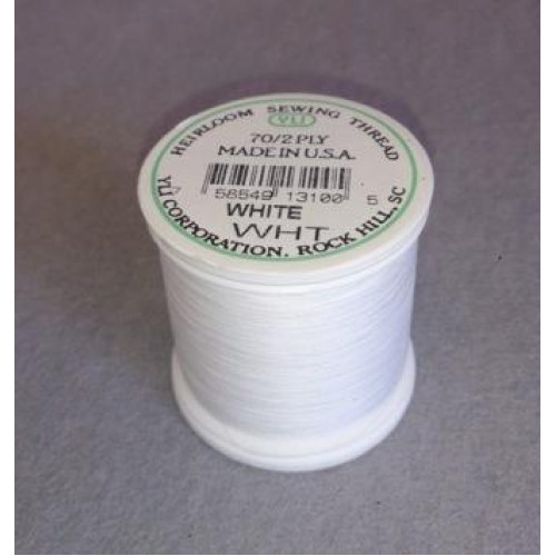 Heirloom Sewing 100% cotton YLI 70/.2ply white