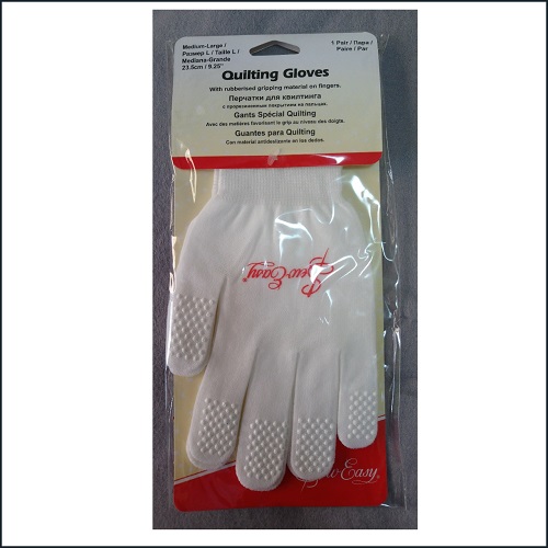 Sew Easy White Quilting Gloves - medium to large