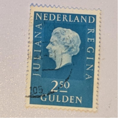 Nederland Queen Juliana, green, used